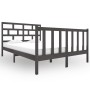 Estructura de cama de madera maciza de pino gris 120x190 cm de vidaXL, Camas y somieres - Ref: Foro24-3101320, Precio: 170,28...