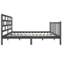 Estructura de cama de madera maciza de pino gris 120x190 cm de vidaXL, Camas y somieres - Ref: Foro24-3101320, Precio: 170,28...