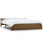 Estructura de cama madera maciza marrón miel 140x190 cm de vidaXL, Camas y somieres - Ref: Foro24-815027, Precio: 164,99 €, D...