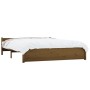 Estructura de cama madera maciza marrón miel 140x190 cm de vidaXL, Camas y somieres - Ref: Foro24-815027, Precio: 164,99 €, D...