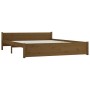 Estructura de cama madera maciza marrón miel 140x190 cm de vidaXL, Camas y somieres - Ref: Foro24-815027, Precio: 164,99 €, D...