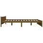 Estructura de cama madera maciza marrón miel 140x190 cm de vidaXL, Camas y somieres - Ref: Foro24-815027, Precio: 164,99 €, D...