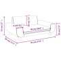 Blaues Samt-Kindersofa 70x45x33 cm von vidaXL, Baby- und Kleinkindmöbel - Ref: Foro24-3196386, Preis: 64,99 €, Rabatt: %