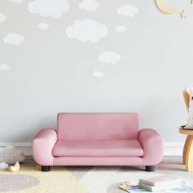 Pink velvet children's sofa 70x45x33 cm by vidaXL, Baby and Toddler Furniture - Ref: Foro24-3196389, Price: 65,70 €, Discount: %