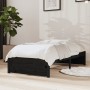 Estructura de cama madera maciza individual negra 75x190 cm de vidaXL, Camas y somieres - Ref: Foro24-814913, Precio: 81,47 €...