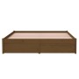 Estructura de cama madera maciza marrón miel 140x190 cm de vidaXL, Camas y somieres - Ref: Foro24-814932, Precio: 104,51 €, D...