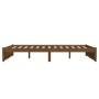 Estructura de cama madera maciza marrón miel 140x190 cm de vidaXL, Camas y somieres - Ref: Foro24-814932, Precio: 104,51 €, D...