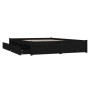 Estructura de cama con cajones negro 140x190 cm de vidaXL, Camas y somieres - Ref: Foro24-3103507, Precio: 252,82 €, Descuent...