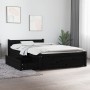 Estructura de cama con cajones negro 90x200 cm de vidaXL, Camas y somieres - Ref: Foro24-3103487, Precio: 214,85 €, Descuento: %