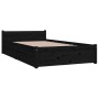 Estructura de cama con cajones negro 90x200 cm de vidaXL, Camas y somieres - Ref: Foro24-3103487, Precio: 214,85 €, Descuento: %