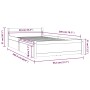 Estructura de cama con cajones negro 90x200 cm de vidaXL, Camas y somieres - Ref: Foro24-3103487, Precio: 214,85 €, Descuento: %