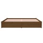 Solid wood bed frame Super King honey brown 180x200 cm by vidaXL, Beds and slatted bases - Ref: Foro24-814967, Price: 230,28 ...