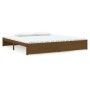 Honey brown solid wood bed frame 200x200 cm by vidaXL, Beds and slatted bases - Ref: Foro24-814972, Price: 179,67 €, Discount: %