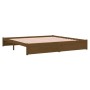 Honey brown solid wood bed frame 200x200 cm by vidaXL, Beds and slatted bases - Ref: Foro24-814972, Price: 179,67 €, Discount: %