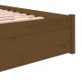 Honey brown solid wood bed frame 200x200 cm by vidaXL, Beds and slatted bases - Ref: Foro24-814972, Price: 179,67 €, Discount: %