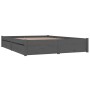 Estructura de cama con cajones gris 120x200 cm de vidaXL, Camas y somieres - Ref: Foro24-3103510, Precio: 303,98 €, Descuento: %