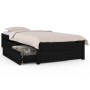 Bed frame with drawers black 90x200 cm by vidaXL, Beds and slatted bases - Ref: Foro24-3103467, Price: 199,17 €, Discount: %