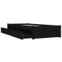 Bed frame with drawers black 90x200 cm by vidaXL, Beds and slatted bases - Ref: Foro24-3103467, Price: 199,17 €, Discount: %