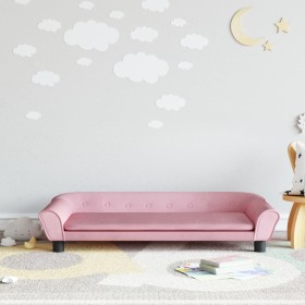 Pink velvet children's sofa 100x50x26 cm by vidaXL, Baby and Toddler Furniture - Ref: Foro24-3196396, Price: 80,42 €, Discoun...