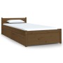 Estructura de cama con cajones marrón miel 75x190 cm de vidaXL, Camas y somieres - Ref: Foro24-3103476, Precio: 235,99 €, Des...