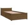 Estructura de cama con cajones marrón miel 75x190 cm de vidaXL, Camas y somieres - Ref: Foro24-3103476, Precio: 235,99 €, Des...