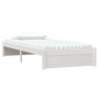 Estructura de cama madera maciza blanco 90x200 cm de vidaXL, Camas y somieres - Ref: Foro24-814935, Precio: 73,18 €, Descuent...