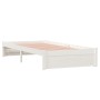 Estructura de cama madera maciza blanco 90x200 cm de vidaXL, Camas y somieres - Ref: Foro24-814935, Precio: 73,18 €, Descuent...