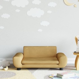 Brown velvet children's sofa 70x45x33 cm by vidaXL, Baby and Toddler Furniture - Ref: Foro24-3196391, Price: 64,99 €, Discoun...