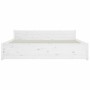 Estructura de cama madera maciza blanca King Size 150x200 cm de vidaXL, Camas y somieres - Ref: Foro24-815050, Precio: 141,79...