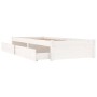 White bed frame with drawers 90x200 cm by vidaXL, Beds and slatted bases - Ref: Foro24-3103464, Price: 186,88 €, Discount: %