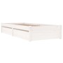 White bed frame with drawers 90x200 cm by vidaXL, Beds and slatted bases - Ref: Foro24-3103464, Price: 186,88 €, Discount: %