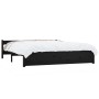 Black solid wood bed frame 200x200 cm by vidaXL, Beds and slatted bases - Ref: Foro24-815068, Price: 235,99 €, Discount: %