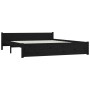 Estructura de cama de madera maciza negro 200x200 cm de vidaXL, Camas y somieres - Ref: Foro24-815068, Precio: 235,99 €, Desc...