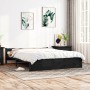 Estructura de cama madera maciza negra King Size 150x200 cm de vidaXL, Camas y somieres - Ref: Foro24-815053, Precio: 172,17 ...