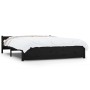 Estructura de cama madera maciza negra King Size 150x200 cm de vidaXL, Camas y somieres - Ref: Foro24-815053, Precio: 172,17 ...