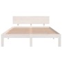 Solid white pine wood bed frame 140x200 cm by vidaXL, Beds and slatted bases - Ref: Foro24-810496, Price: 123,81 €, Discount: %