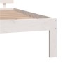 Solid white pine wood bed frame 140x200 cm by vidaXL, Beds and slatted bases - Ref: Foro24-810496, Price: 123,81 €, Discount: %