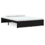 Black solid wood bed frame King Size 150x200 cm by vidaXL, Beds and slatted bases - Ref: Foro24-814958, Price: 147,61 €, Disc...