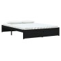 Black solid wood bed frame King Size 150x200 cm by vidaXL, Beds and slatted bases - Ref: Foro24-814958, Price: 147,61 €, Disc...