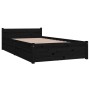 Estructura de cama individual con cajones negro 90x190 cm de vidaXL, Camas y somieres - Ref: Foro24-3103482, Precio: 203,79 €...