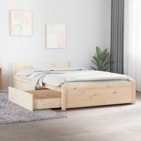 Estructura de cama con cajones 90x200 cm de vidaXL, Camas y somieres - Ref: Foro24-3103483, Precio: 156,95 €, Descuento: %