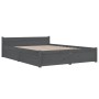 Estructura de cama con cajones gris 160x200 cm de vidaXL, Camas y somieres - Ref: Foro24-3103571, Precio: 311,99 €, Descuento: %