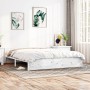 White solid wood bed frame 200x200 cm by vidaXL, Beds and slatted bases - Ref: Foro24-815065, Price: 142,89 €, Discount: %