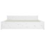 White solid wood bed frame 200x200 cm by vidaXL, Beds and slatted bases - Ref: Foro24-815065, Price: 142,89 €, Discount: %