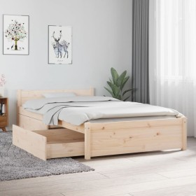 Estructura de cama con cajones 90x190 cm de vidaXL, Camas y somieres - Ref: Foro24-3103478, Precio: 155,62 €, Descuento: %