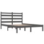 Solid gray pine wood bed frame 160x200 cm by vidaXL, Beds and slatted bases - Ref: Foro24-3103660, Price: 149,16 €, Discount: %