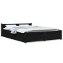 Estructura de cama con cajones negro 160x200 cm de vidaXL, Camas y somieres - Ref: Foro24-3103573, Precio: 288,99 €, Descuent...