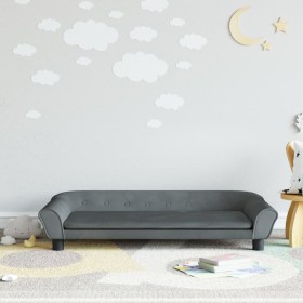 Dunkelgraues Kindersofa aus Samt, 100 x 50 x 26 cm von vidaXL, Baby- und Kleinkindmöbel - Ref: Foro24-3196395, Preis: 81,87 €...