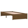 Honey brown solid wood bed frame 75x190 cm by vidaXL, Beds and slatted bases - Ref: Foro24-814912, Price: 81,47 €, Discount: %