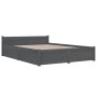 Estructura de cama con cajones gris 120x200 cm de vidaXL, Camas y somieres - Ref: Foro24-3103556, Precio: 338,99 €, Descuento: %